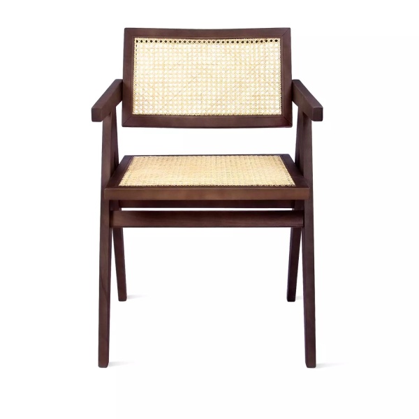 Стул с подлокотниками Franz, бук натуральный, лак темный орех от интернет-магазина IDODOM.RU