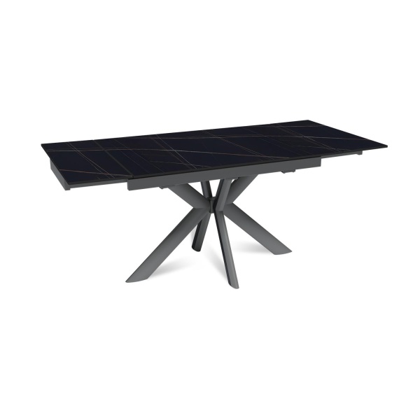 Стол раскладной Strong (120+30+30), керамика матовая Black Gold от интернет-магазина IDODOM.RU