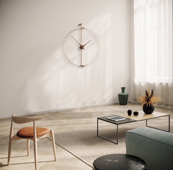 Настенные часы Barcelona Premium Walnut/ brass от интернет-магазина IDODOM.RU