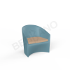 Кресло Oasis бирюзового цвета, аксессуар песочного цвета