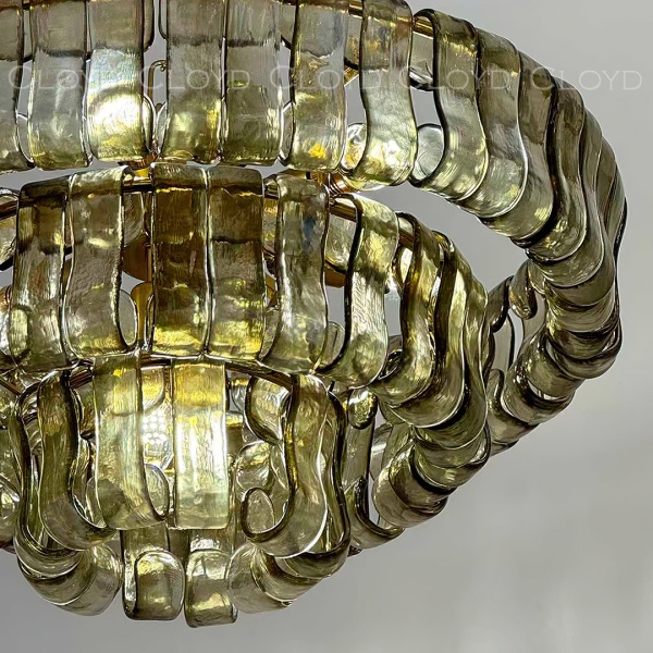 Люстра Cloyd NAMASTE C8 / Ø60 см - латунь - зелен.стекло (арт.11687) от интернет-магазина IDODOM.RU