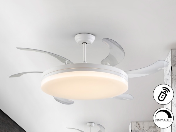 Vento Вентилятор потолочный со светодиодом белый D80/150 DIM от интернет-магазина IDODOM.RU