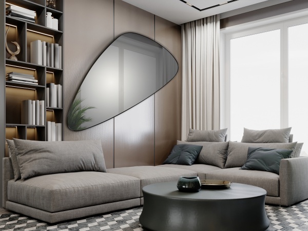 Треугольное зеркало Orio 165x85 черное от интернет-магазина IDODOM.RU