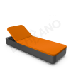 Шезлонг Grace Coal Black, Orange