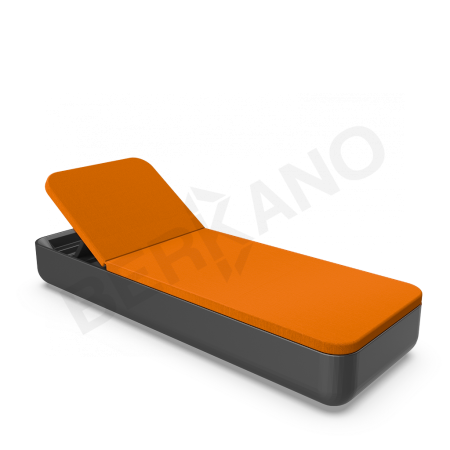 Шезлонг Grace Coal Black, Orange