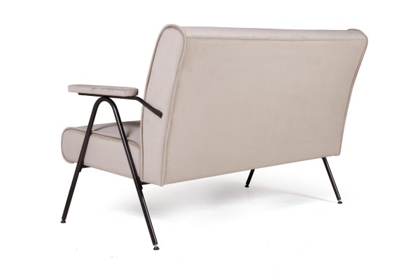 Andy диван двухместный с мягкими подлокотниками, бархат пепельно-бежевый 25 от интернет-магазина IDODOM.RU