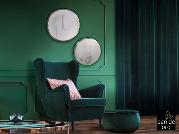 Зеркало круглое Aries 44Ø серебряное от интернет-магазина IDODOM.RU