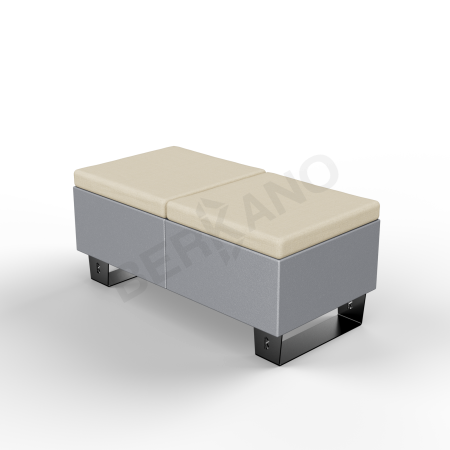 Скамейка Brick 120 Graphite, Bone Brown
