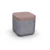 Пуф Grace графитового цвета, аксессуар кофейного цвета