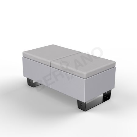 Скамейка Brick 120 Concrete Gray, Gray