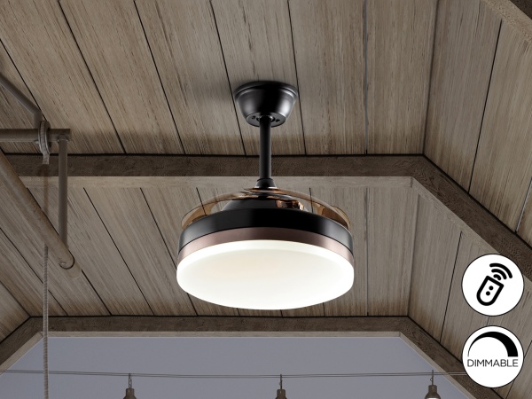 Мини вентилятор с подсветкой Vento черный Ø40 DIM от интернет-магазина IDODOM.RU