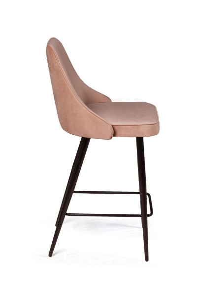 Стул полубарный Berg, бархат бежевый 5/ чёрный конус от интернет-магазина IDODOM.RU