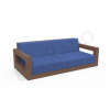 Диван Quarter lounge с подушками коричневого цвета, аксессуар темно-синего цвета