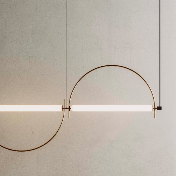 Подвесной светильник Arc золотистый от интернет-магазина IDODOM.RU