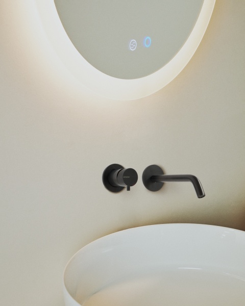 Овальное зеркало для ванной Mervi со LED подсветкой и защитой от запотевания 80 x 50 см от интернет-магазина IDODOM.RU