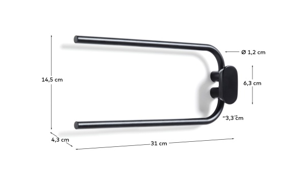 Вешалка для полотенец Arely из черного металла от интернет-магазина IDODOM.RU