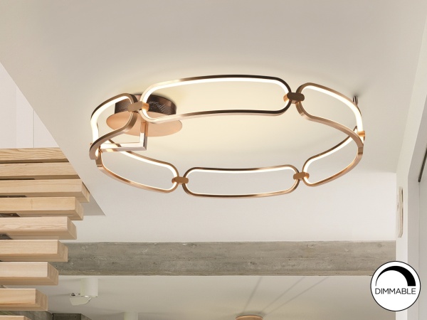 Потолочный светильник Colette Ø80 розовое золото от интернет-магазина IDODOM.RU