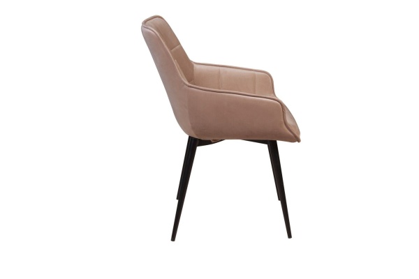 Стул с подлокотниками Capri, бархат бежевый 5 / опора конус от интернет-магазина IDODOM.RU