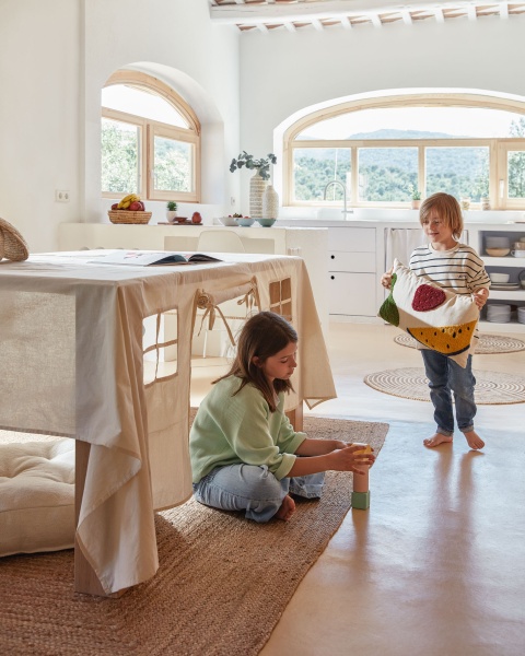 Temis Чехло для детского игрового домика из хлопка белого цвета от интернет-магазина IDODOM.RU
