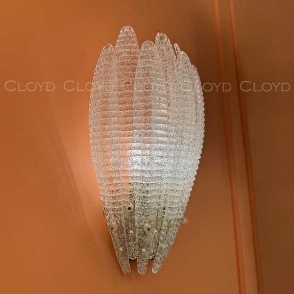 Бра Cloyd FERNAN-A W2 / выс. 42 см - латунь - белое стекло (арт.20475) от интернет-магазина IDODOM.RU