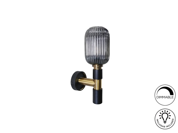 Бра Norma 1L черный / латунь от интернет-магазина IDODOM.RU