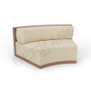 Диван полукруглый Fame с подушкой Brown, Bone Brown