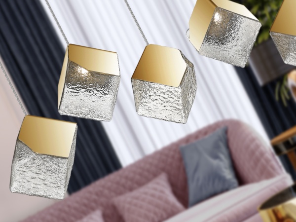 Подвесной светильник Priscila 5L золотой от интернет-магазина IDODOM.RU