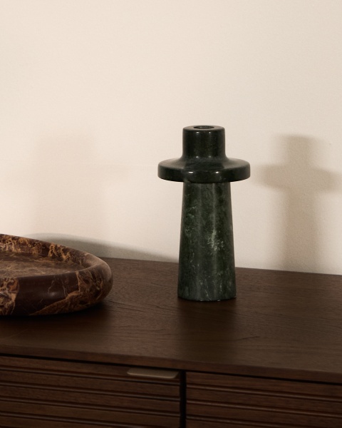 Подсвечник Zalvori из зеленого мрамора 18 см от интернет-магазина IDODOM.RU