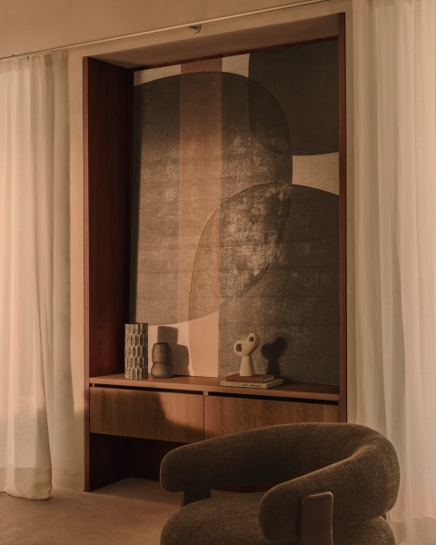 Tonol коричневый абстрактный холст 140  x 180 см от интернет-магазина IDODOM.RU