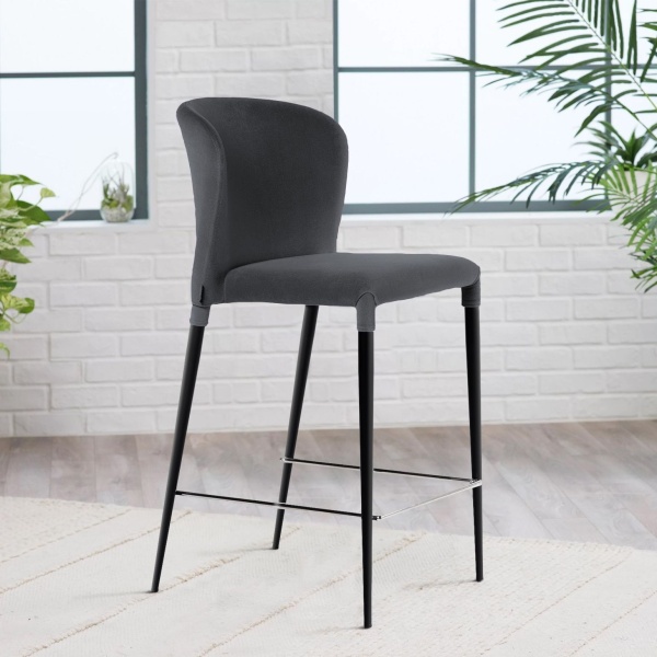 Стул полубарный Albert, бархат 03 /опора конус от интернет-магазина IDODOM.RU