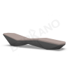 Шезлонг Quaro с подушками Coal Black, Cappuccino