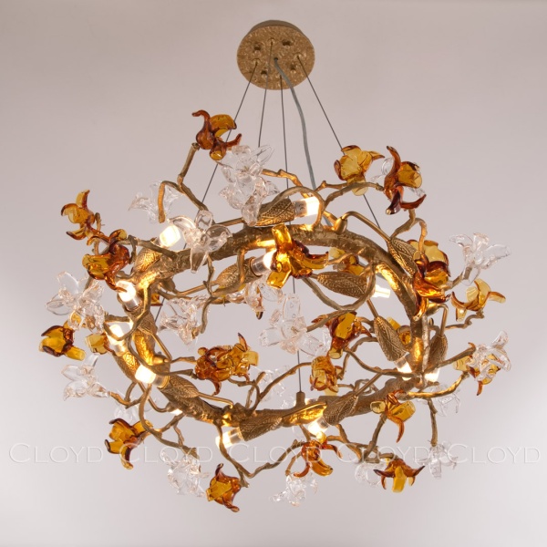 Люстра Cloyd GUATEMALA C14 / Ø60 см - латунь (арт.11215) от интернет-магазина IDODOM.RU