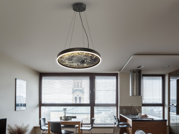 Подвесной светильник Stone CCT- черный LED 60D от интернет-магазина IDODOM.RU