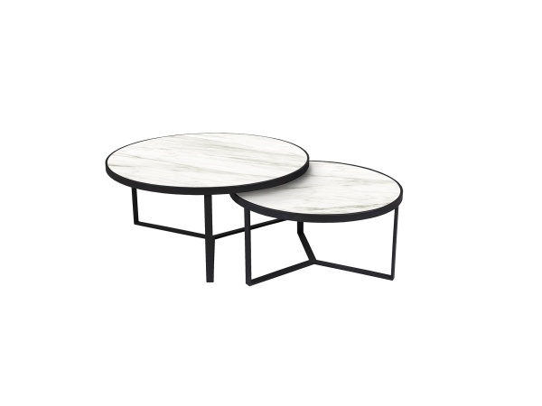 Набор столиков Naira из меламина с отделкой белый мрамор от интернет-магазина IDODOM.RU