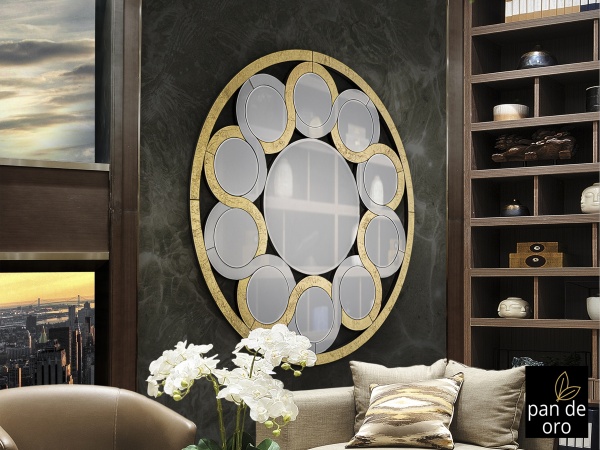 Зеркало Zendaya золотое 120Ø от интернет-магазина IDODOM.RU