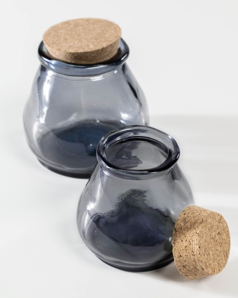 Маленькая банка Rohan синее стекло от интернет-магазина IDODOM.RU