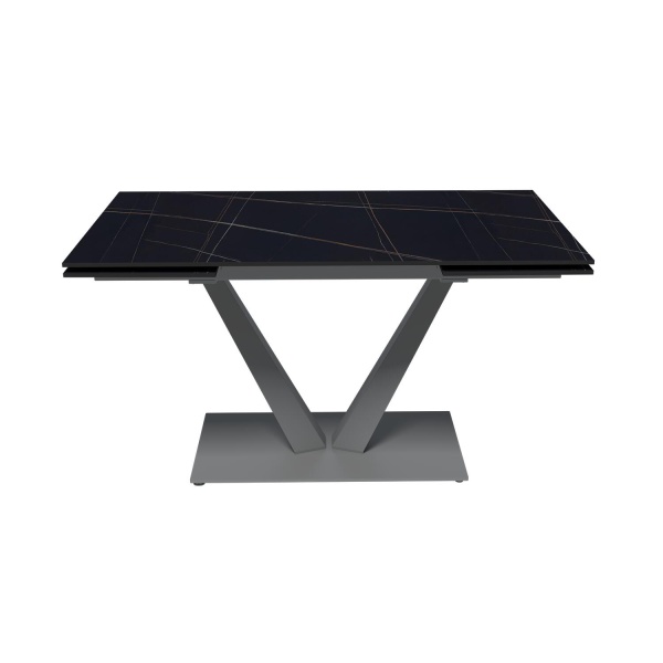 Стол раскладной Malibu (140+40+40), керамика матовая Blackgold от интернет-магазина IDODOM.RU