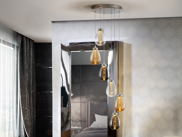 Подвесной светильникTaccia 6L хром/разноцветный от интернет-магазина IDODOM.RU