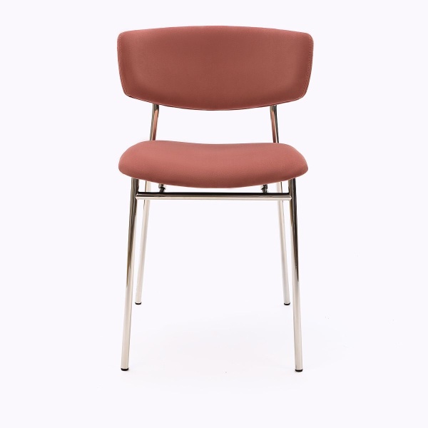 Стул Deimos, микровелюр розовый, опоры хром от интернет-магазина IDODOM.RU