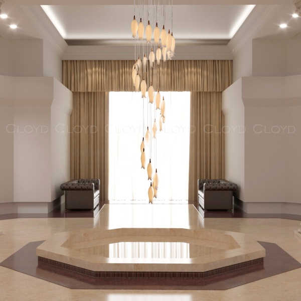 Люстра Cloyd ARGANA C31 / выс. 270 см - керамика - E14 - белый (арт.11239) от интернет-магазина IDODOM.RU