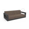 Диван Quarter lounge с подушками графитового цвета, аксессуар кофейного цвета