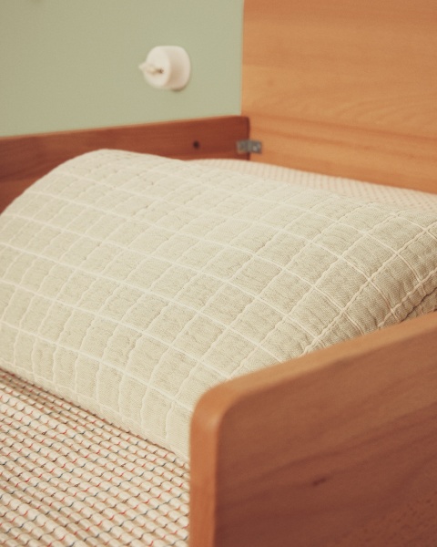 Комплект из 2 чехлов для подушек Tivaro из хлопкового жаккарда в светло-зеленую клетку 30 х 50 от интернет-магазина IDODOM.RU