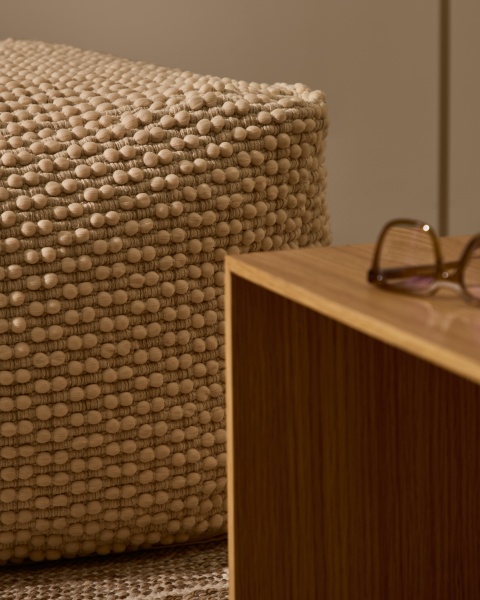 Пуф Mascarell хлопок и полиэстер белый 60 x 60 см от интернет-магазина IDODOM.RU