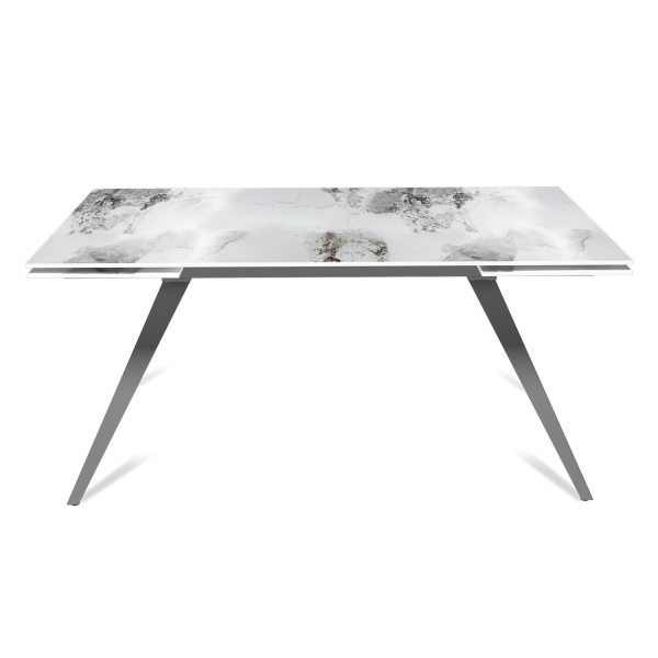 Стол раскладной Asti (160+40+40), керамика глянцевая Calacatta от интернет-магазина IDODOM.RU