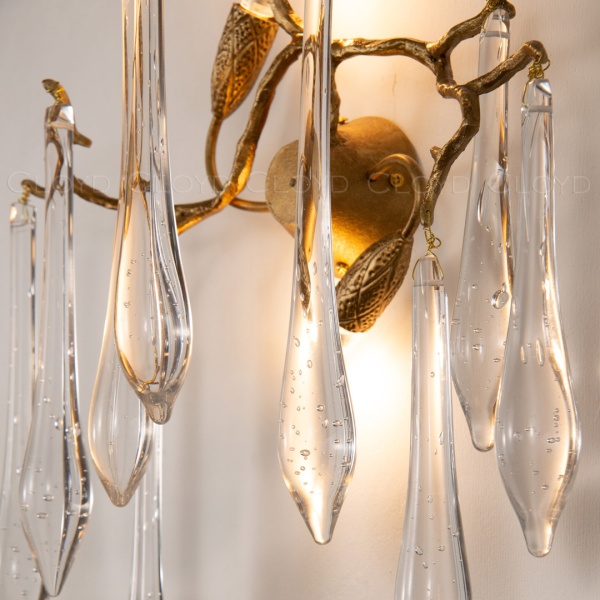 Бра Cloyd SURINAM W2 / выс. 55 см - латунь - бесцвет. стекло (арт.20282) от интернет-магазина IDODOM.RU