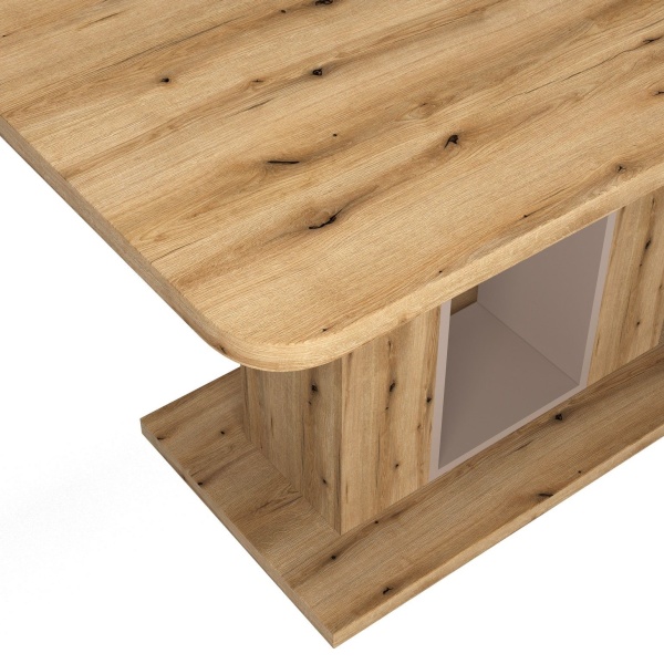 Стол обеденный Toscana (120+40) дуб эвок прибрежный/глиняный серый от интернет-магазина IDODOM.RU