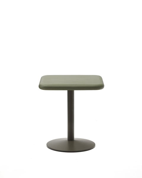 Уличный стол Esilda зеленый из цемента и стали со столешницей 70х70 см от интернет-магазина IDODOM.RU