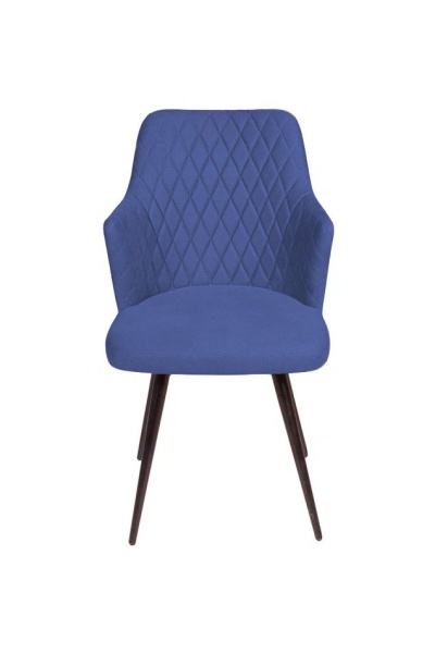 Стул поворотный на 360 градусов Hunt ромб, бархат синий 29 / чёрный конус от интернет-магазина IDODOM.RU