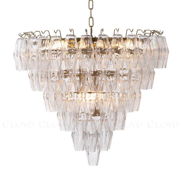 Люстра Cloyd CALCUTTA C9 / Ø60 см - латунь - прозрачн.стекло (арт.11683) от интернет-магазина IDODOM.RU