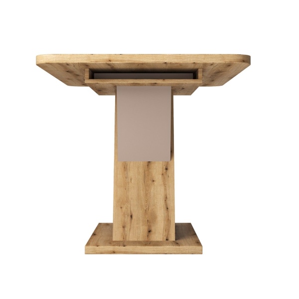 Стол раскладной Bruno (120+40) дуб эвок прибрежный/глиняный серый от интернет-магазина IDODOM.RU